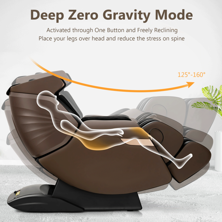 3D Zero Gravity Shiatsu Massage Chair SL-Track Full Body Electric Massage Recliner with 4 Massage Techniques and 4 Auto Modes