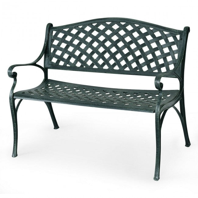 40 Inch Outdoor Aluminum Antique Garden Bench