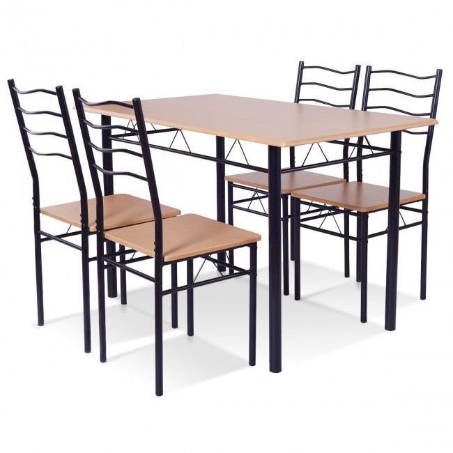 5 Pces Small Apartment Kitchen Table and Chairs Set