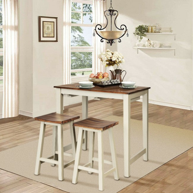 3 Pces Apartment Dining Table Set
