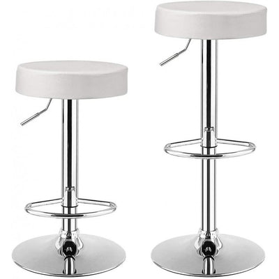 Set of 2 Adjustable Swivel Round Bar Stool Pub Chair