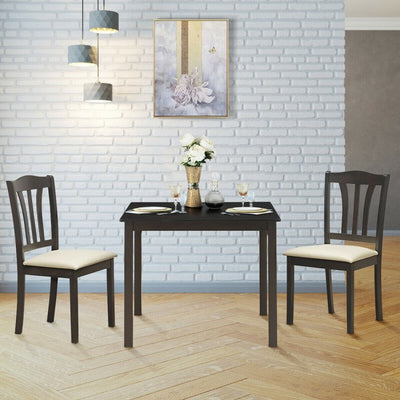 3 Pces Apartment Kitchen Dining Table Set