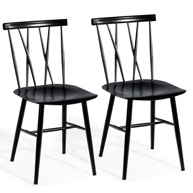 Set of 2 Small Kitchen Dining Side Chairs