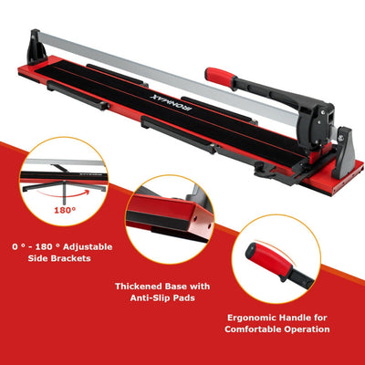 48 Inch Porcelain Ceramic Floor Tile Cutter Machine Professional Manual Tile Cutter with Anti-Skid Feet and Removable Scale