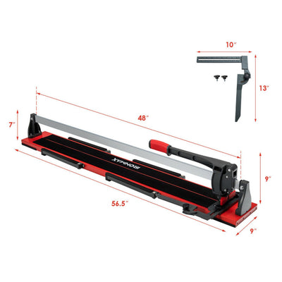 48 Inch Porcelain Ceramic Floor Tile Cutter Machine Professional Manual Tile Cutter with Anti-Skid Feet and Removable Scale