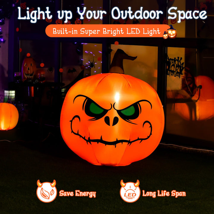 4 Feet Halloween Inflatable Pumpkin with Build-in LED Light and Transformer