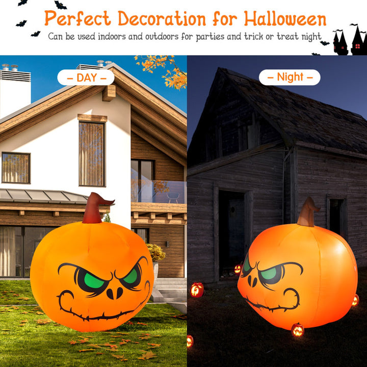 4 Feet Halloween Inflatable Pumpkin with Build-in LED Light and Transformer
