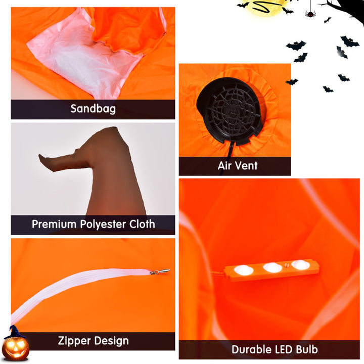 4 Feet Halloween Inflatable Pumpkin with Build-in LED Light and Transformer