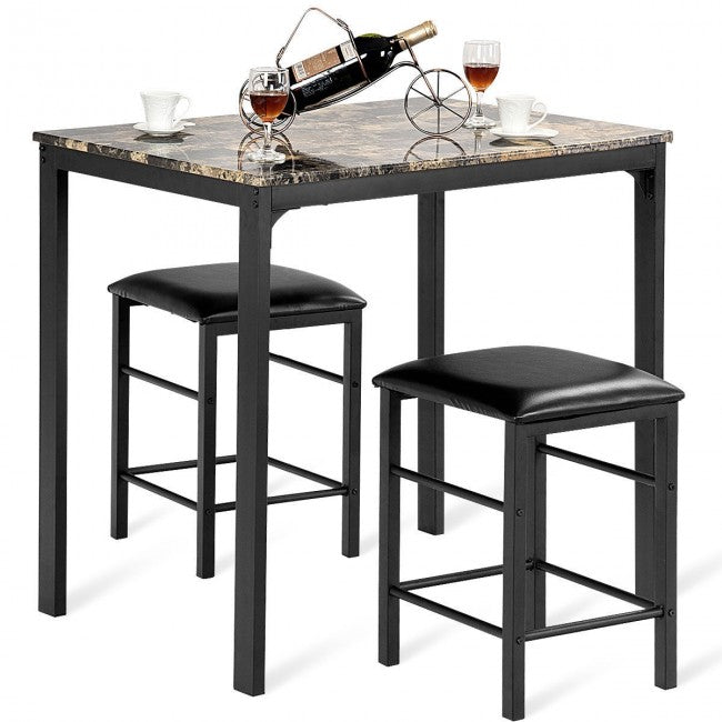 3 Pcs Apartment Small Dining Table Set