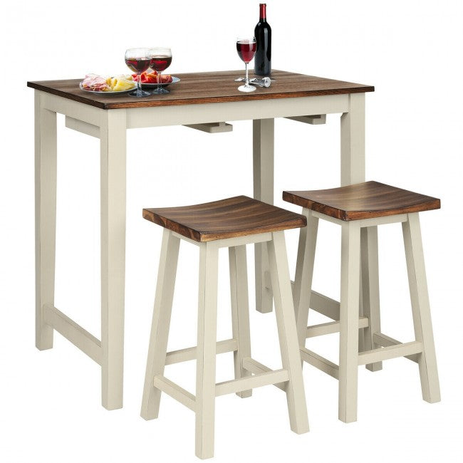 3 Pces Apartment Dining Table Set