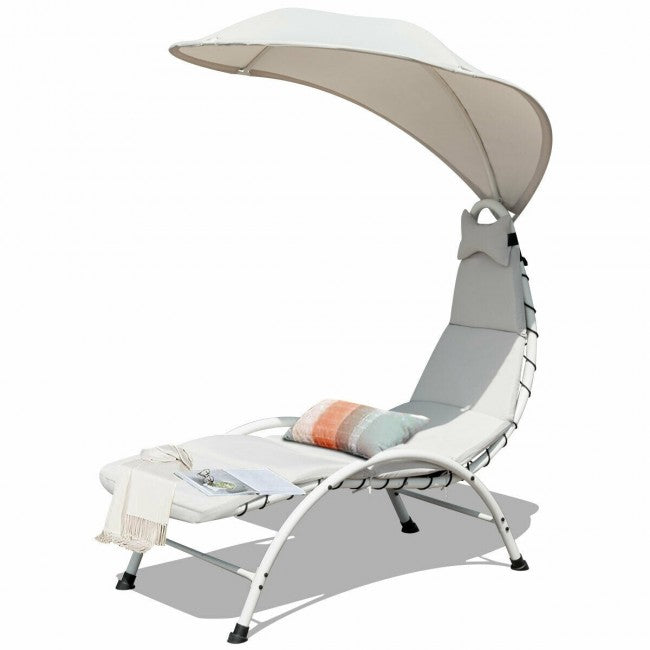 Outdoor Chaise with Canopy