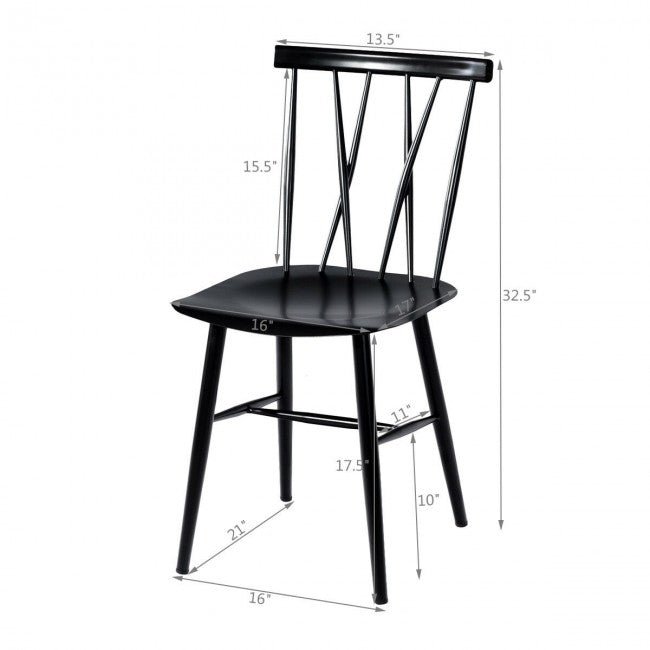 Set of 2 Small Kitchen Dining Side Chairs