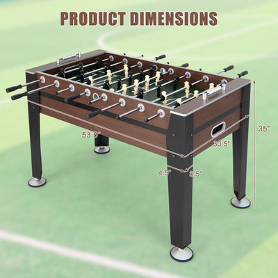 54 Inch Football Table Indoor Soccer Game Table Competition Sized Football Arcade Room Sport for Adults Kids