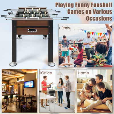 54 Inch Football Table Indoor Soccer Game Table Competition Sized Football Arcade Room Sport for Adults Kids