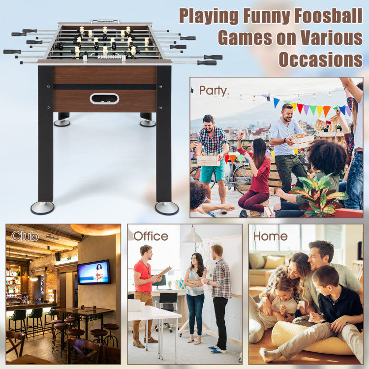 54 Inch Football Table Indoor Soccer Game Table Competition Sized Football Arcade Room Sport for Adults Kids