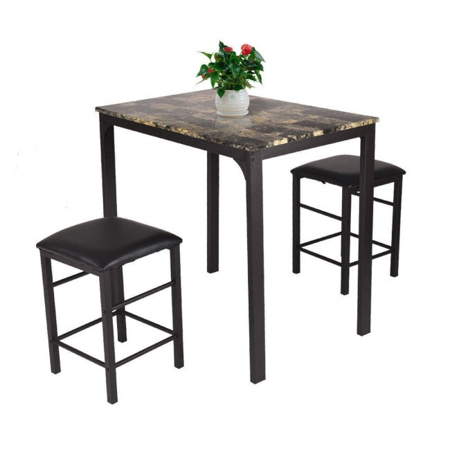 3 Pcs Apartment Small Dining Table Set