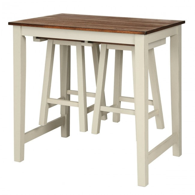 3 Pces Apartment Dining Table Set