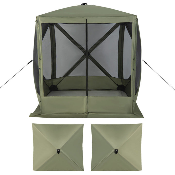 6.7 x 6.7 Feet Pop Up Gazebo Portable Screen Tent Instant Canopy Shelter with Netting and Carry Bag for Camping
