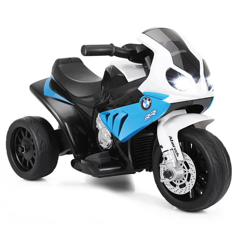 6V BMW Licensed Electric Kids Ride-On Motorcycle Battery Powered 3-Wheel Motorcycle Toy with Headlights