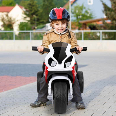 6V BMW Licensed Electric Kids Ride-On Motorcycle Battery Powered 3-Wheel Motorcycle Toy with Headlights