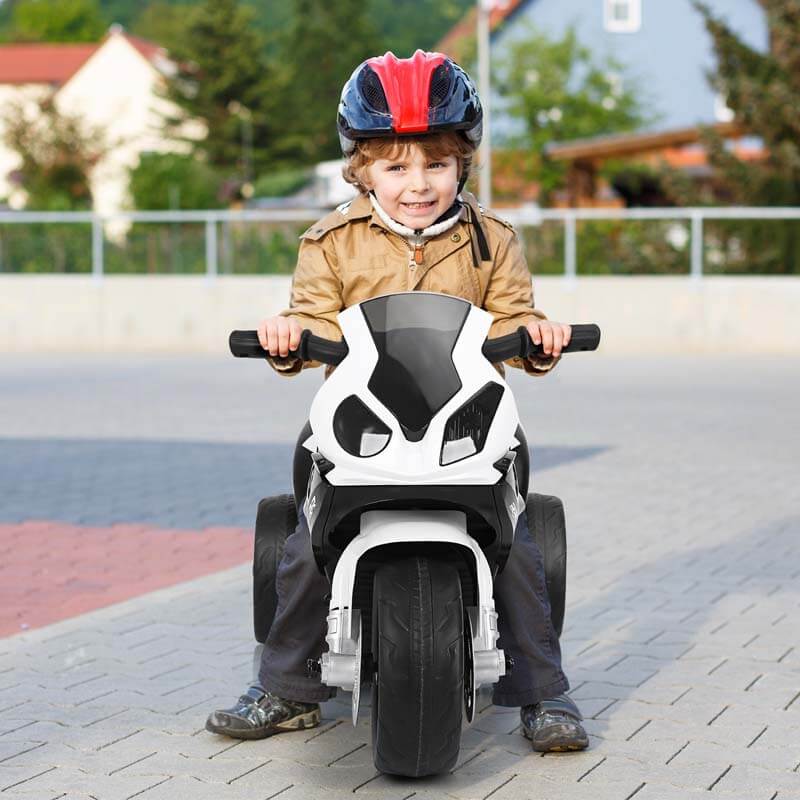 6V BMW Licensed Electric Kids Ride-On Motorcycle Battery Powered 3-Wheel Motorcycle Toy with Headlights