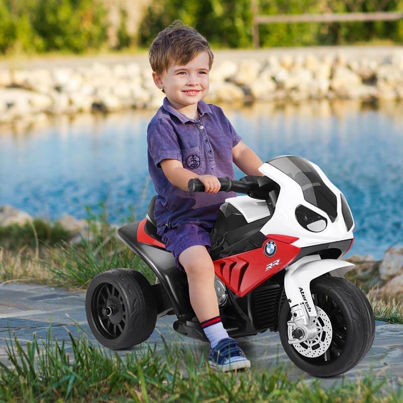6V BMW Licensed Electric Kids Ride-On Motorcycle Battery Powered 3-Wheel Motorcycle Toy with Headlights