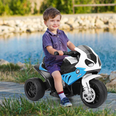 6V BMW Licensed Electric Kids Ride-On Motorcycle Battery Powered 3-Wheel Motorcycle Toy with Headlights