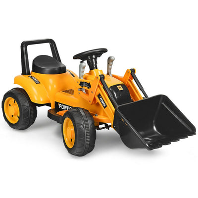 6V Battery Powered Electric Vehicle Construction Tractor Kids Ride On Excavator with Flexible Front Loader