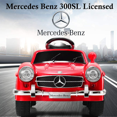 6V Kids Ride-On Car Battery Powered Licensed Mercedes Benz 300SL Electric Vehicle with Parent Remote Control Safety Belt