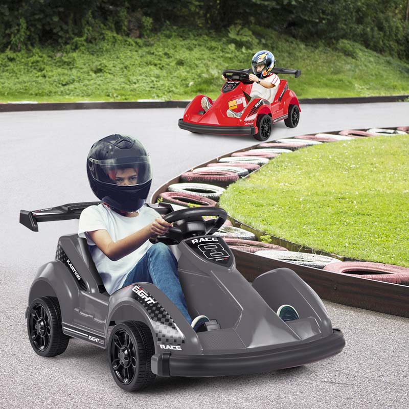 6V Kids Ride On Go Kart Battery Powered Electric Racing Truck Toy Car with Remote Control USB Port