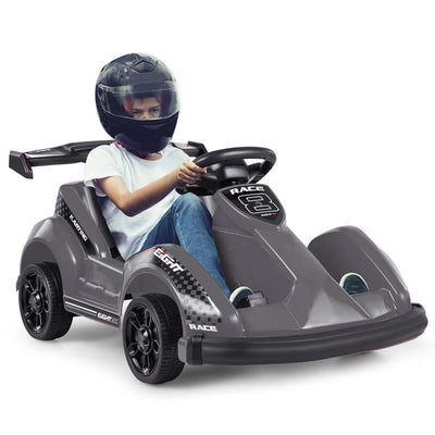6V Kids Ride On Go Kart Battery Powered Electric Racing Truck Toy Car with Remote Control USB Port
