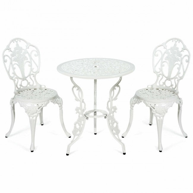 3 Pieces Patio Table Chairs Furniture Bistro Set