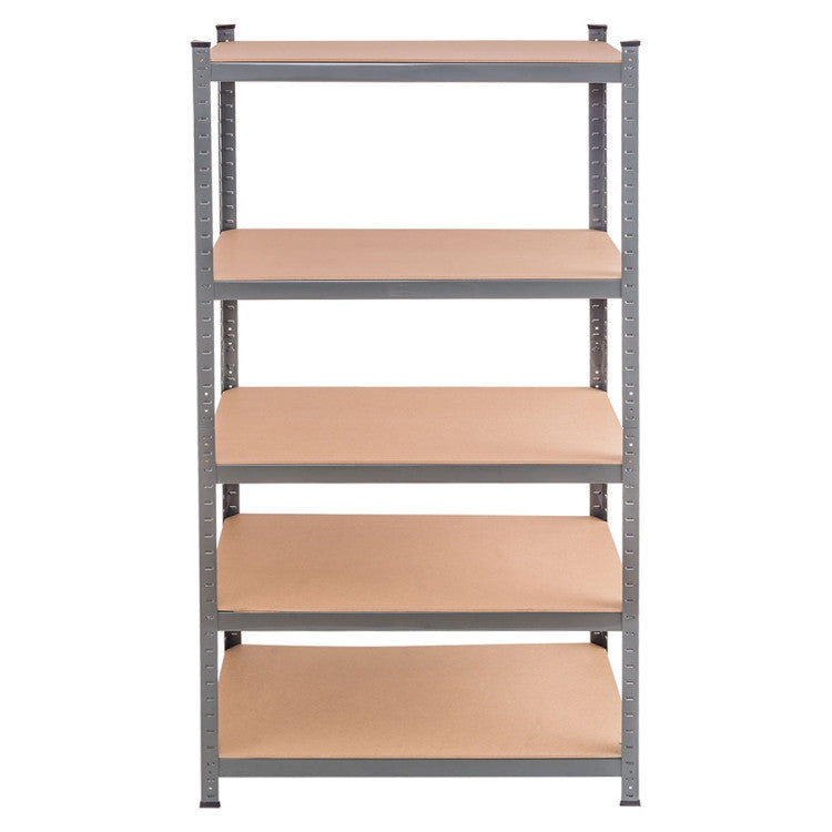 72" Heavy Duty Steel Storage Shelves Garage Muscle Rack with 5 Tier Adjustable Metal Shelving Unit for Basement