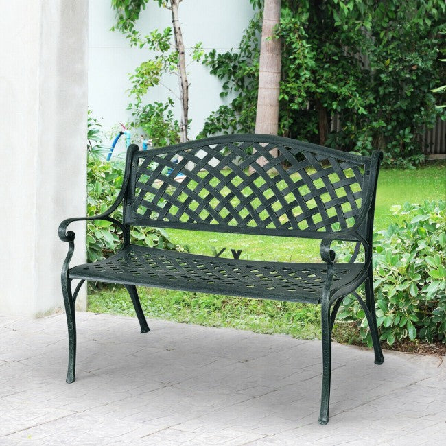 40 Inch Outdoor Aluminum Antique Garden Bench