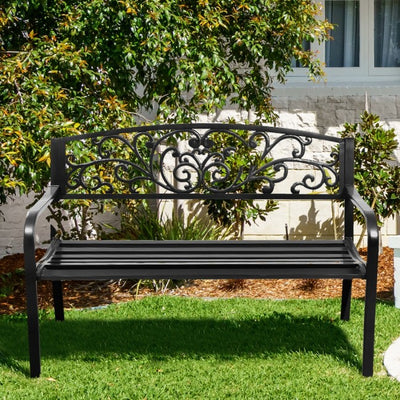 50 Inch Steel Frame Garden Porch Chair