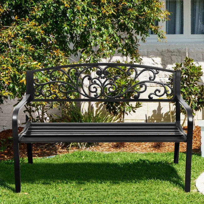 50 Inch Steel Frame Garden Porch Chair