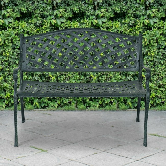 40 Inch Outdoor Aluminum Antique Garden Bench