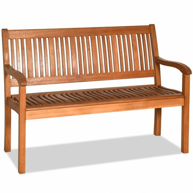 Two Person Solid Wood Garden Bench