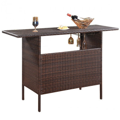 Outdoor Rattan Bar Counter Table