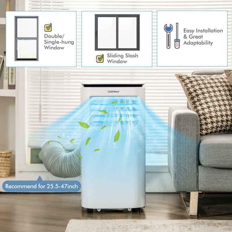 9000 BTU 3-in-1 Portable Air Conditioner AC Cooling Unit with Remote Control and LED Display