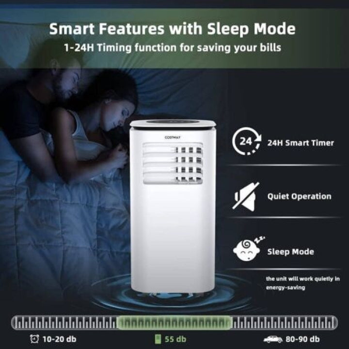 9000 BTU 3-in-1 Portable Air Conditioner AC Cooling Unit with Remote Control and LED Display