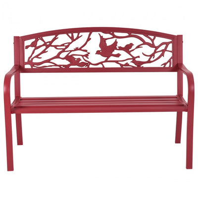 Outdoor Garden Patio Bench - Red