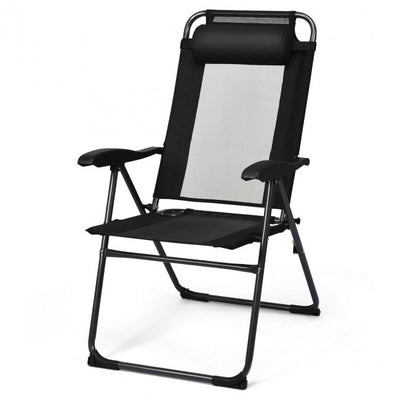 2 Pieces Patio Folding Recliner Chairs