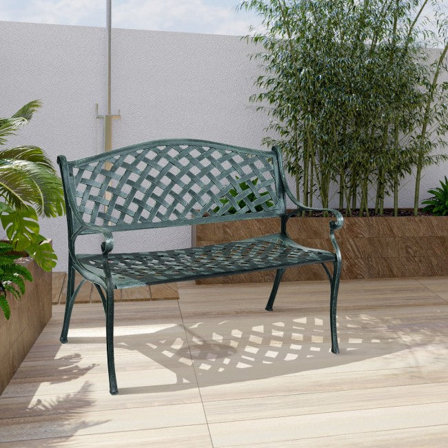 40 Inch Outdoor Aluminum Antique Garden Bench