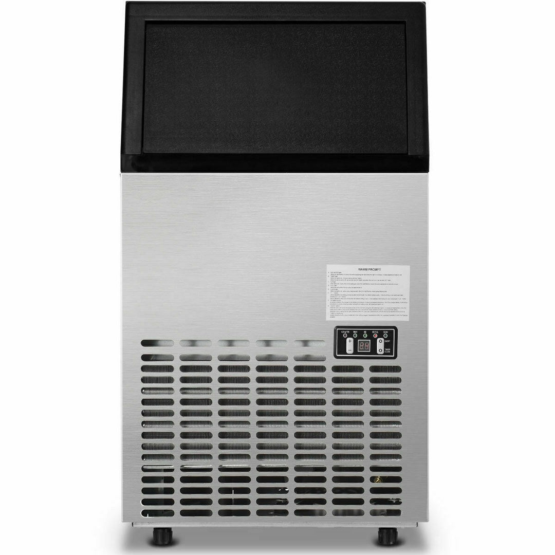 110LBS 24H Portable Built-In Stainless Steel Commercial Ice Maker Machine with Full Set of Accessories