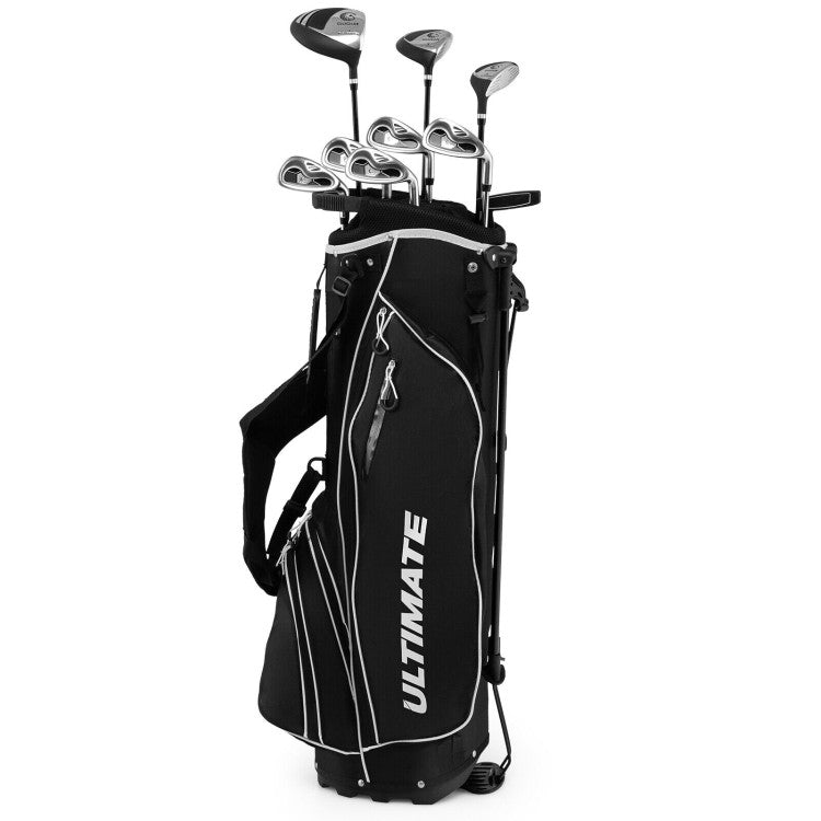 Complete Golf Clubs Package Set with Free Putter & Stand Bag for Men Women