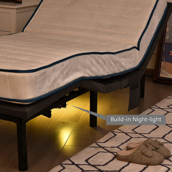 Electric Adjustable Bed Base Zero Gravity Twin/Queen Size Bed Frame with Massage and Remote Control