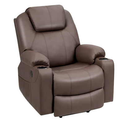 Electric Power Lift Recliner Massage Chair Leather Sofa with 8 Vibrating Nodes and 5 Massage Modes