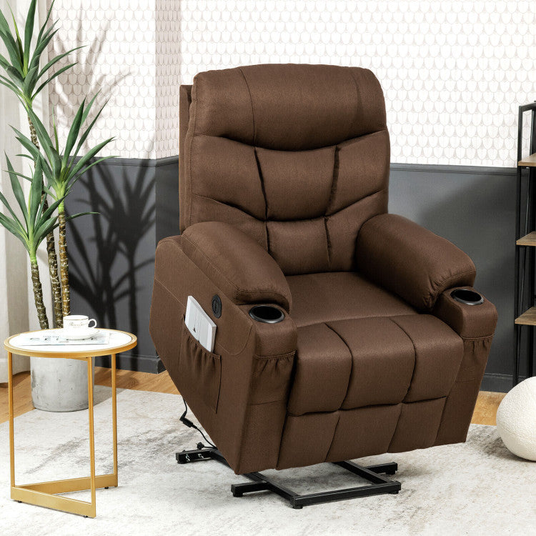 Electric Power Lift Recliner Sofa Fabric Massage Chair with Heated Vib Chairliving Electric Power Lift Recliner Sofa Fabric Massage Chair with Heated Vib Chairliving