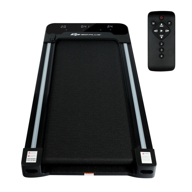 Electric Treadmill Walking Pad Under Desk Treadmill with Touchable LED Display and Wireless Remote Control